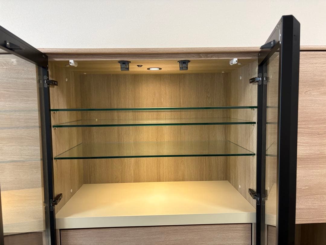 美品！　綾野製作所/AYANO　アリシア　キャビネット LEDライト付