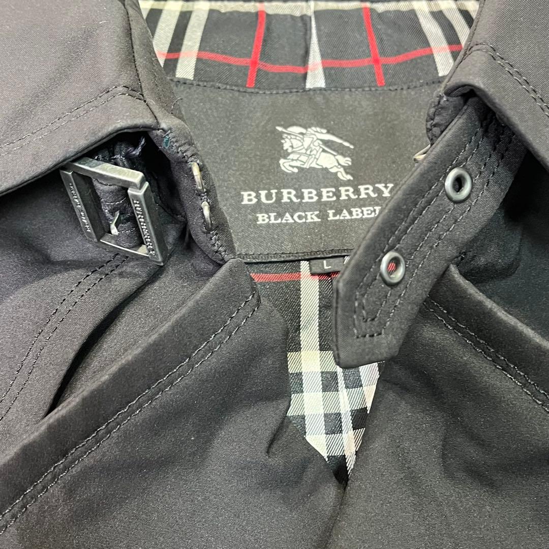 人気✨バーバリーブラックレーベル　トレンチコート　ダブル　ブラック　L