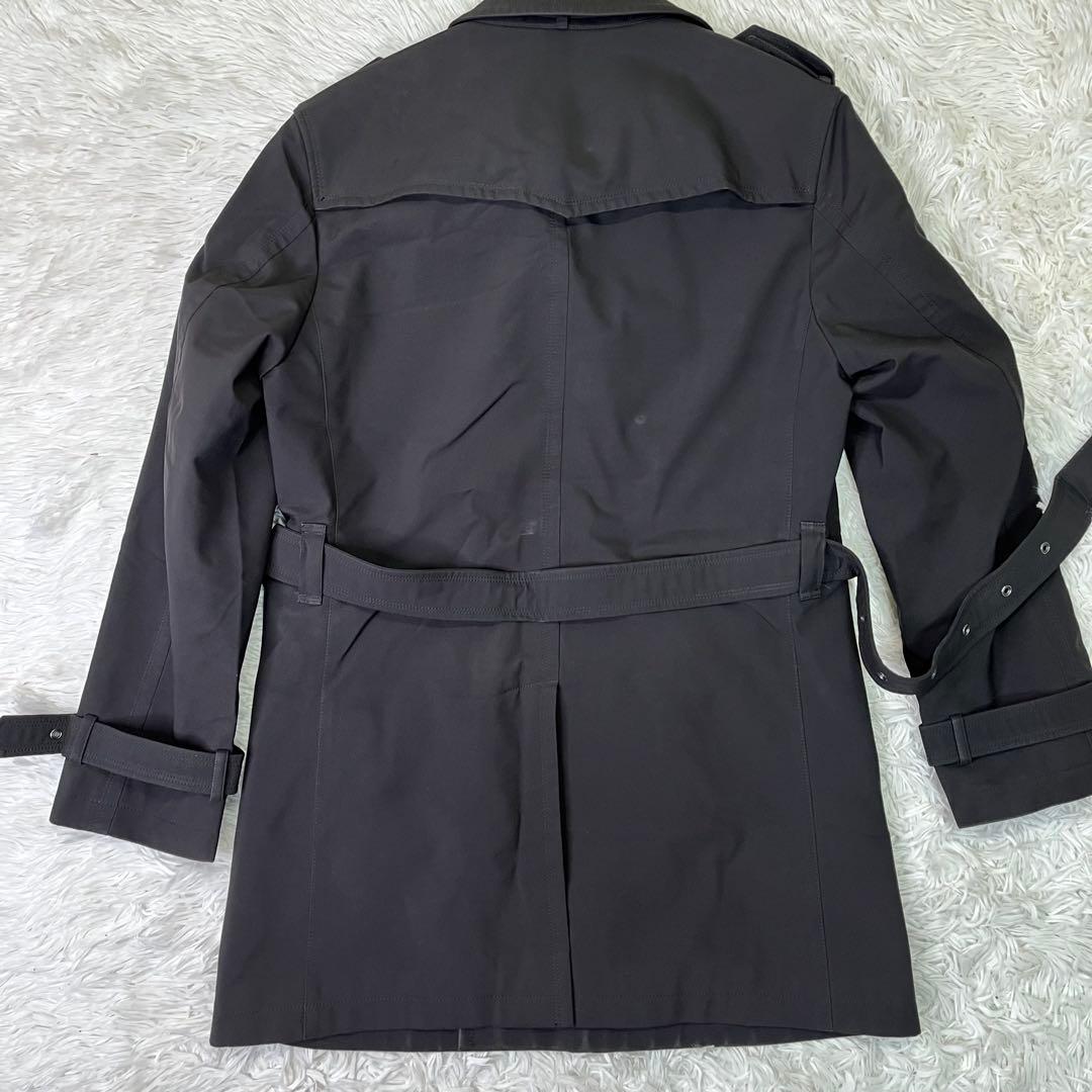 人気✨バーバリーブラックレーベル　トレンチコート　ダブル　ブラック　L