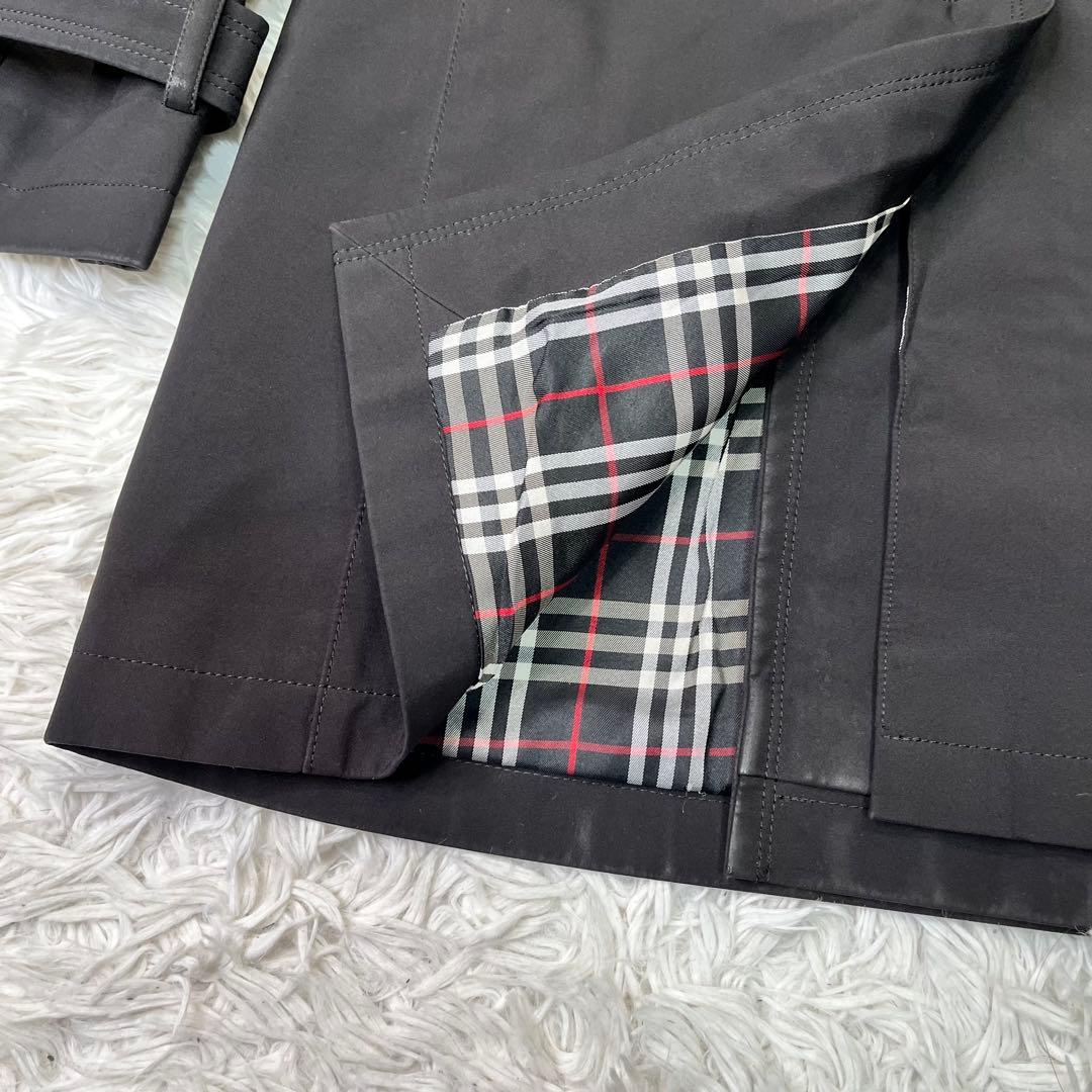 人気✨バーバリーブラックレーベル　トレンチコート　ダブル　ブラック　L