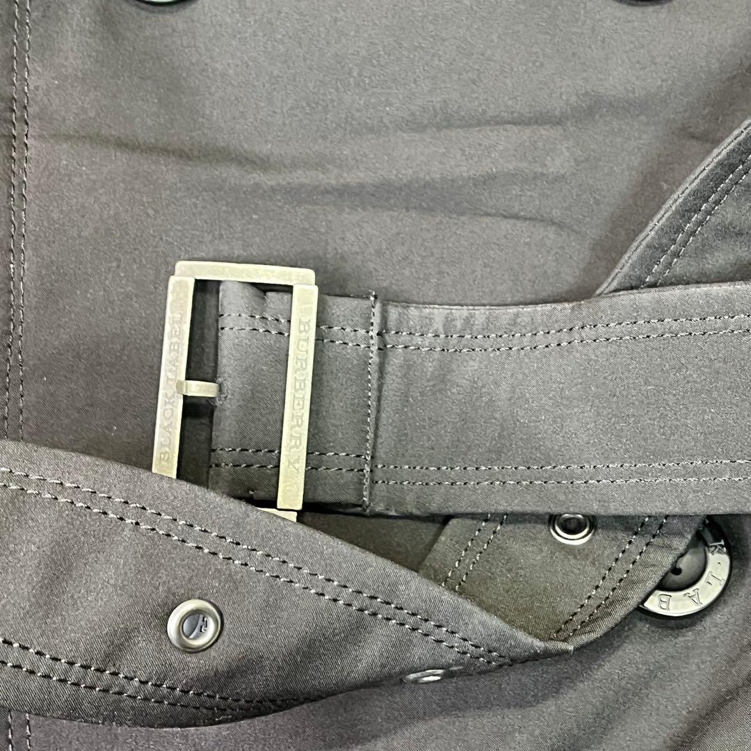 人気✨バーバリーブラックレーベル　トレンチコート　ダブル　ブラック　L