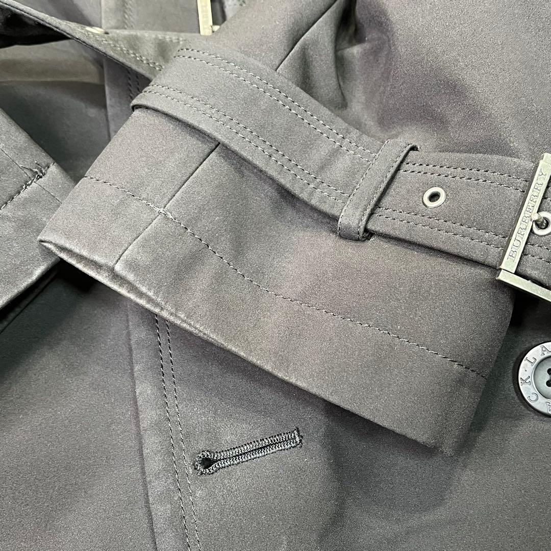 人気✨バーバリーブラックレーベル　トレンチコート　ダブル　ブラック　L