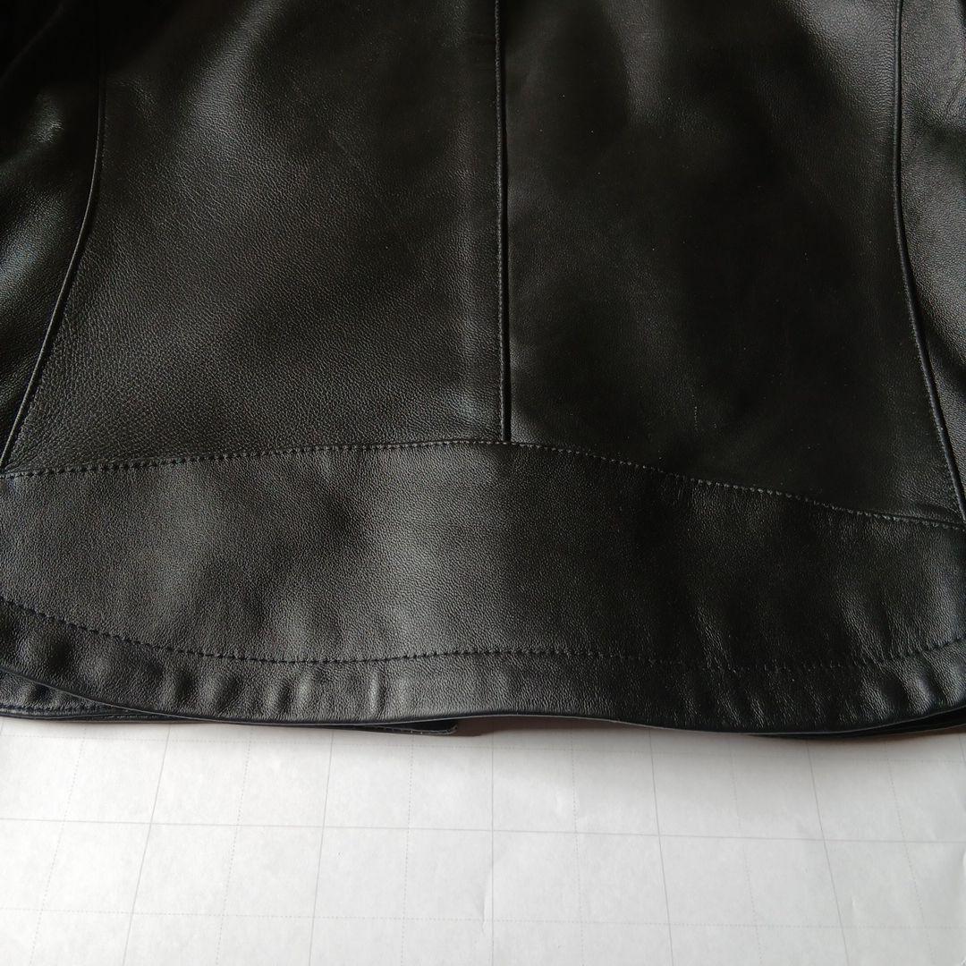 VAPORIZE ブラック シングルライダースジャケット　羊皮　Sサイズ