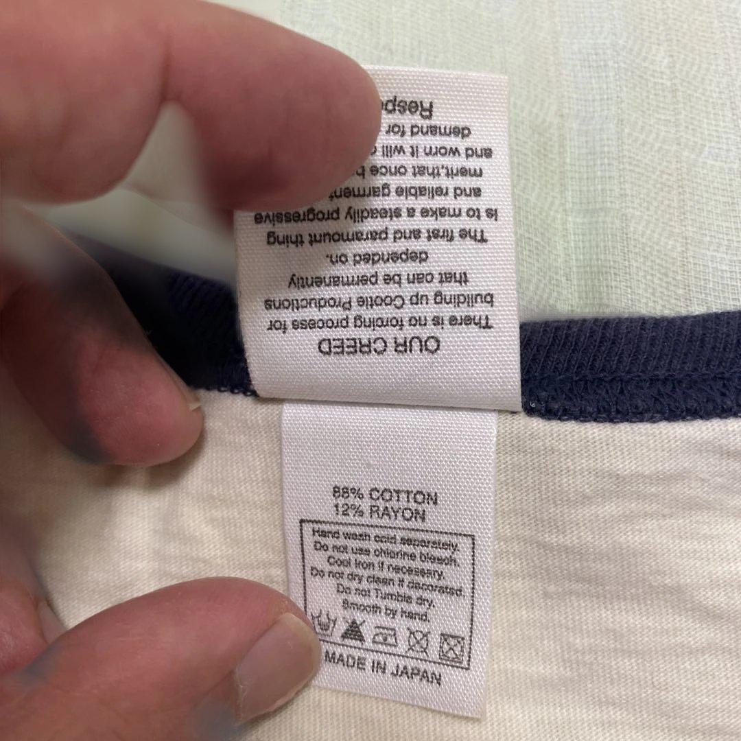 クーティーラグランスリーブ刺繍５分丈袖 ロンT ハチハチワンツーXL