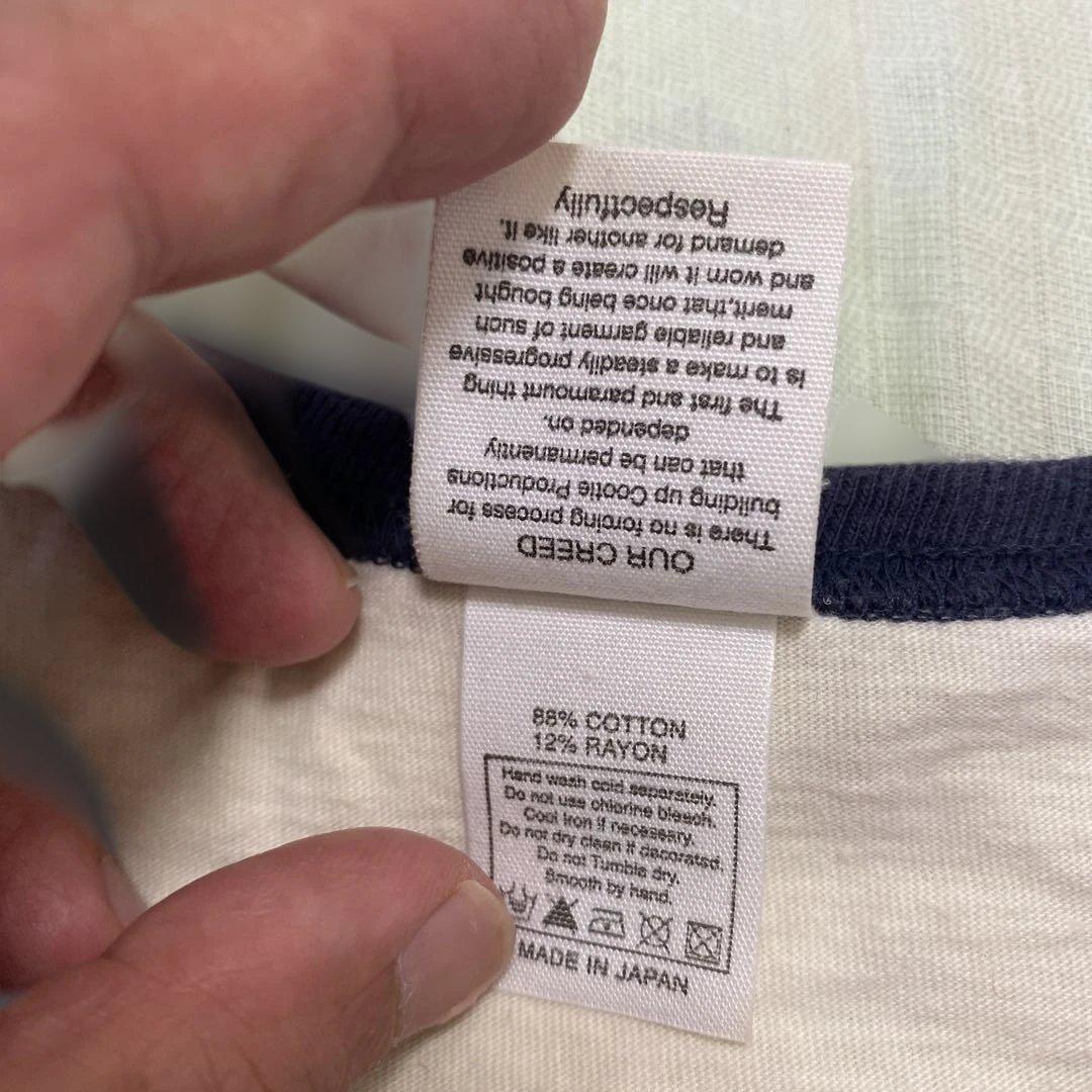 クーティーラグランスリーブ刺繍５分丈袖 ロンT ハチハチワンツーXL