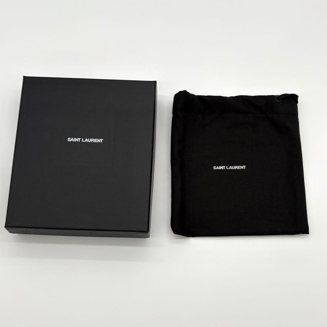 サンローラン YSL マネークリップ お札入れ クロコ 黒 ブラック 1748