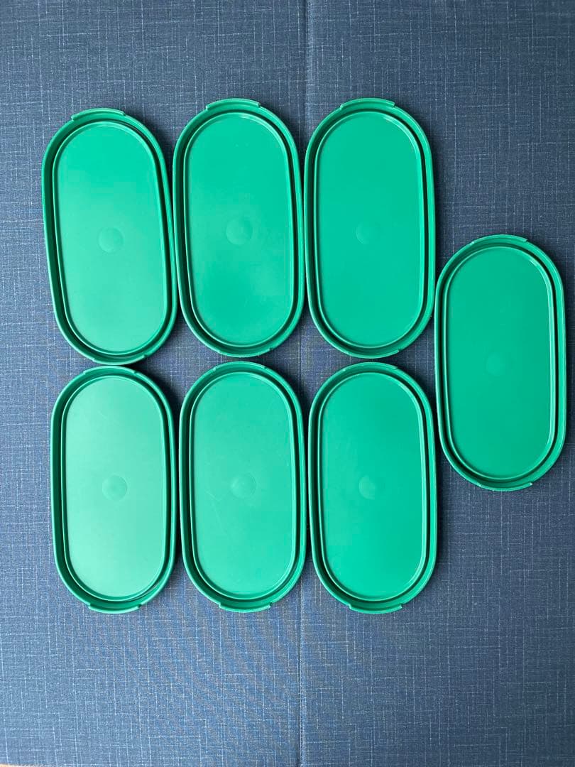 タッパーウェア　MMだ円　グリーン　12点セット　小口シール有り