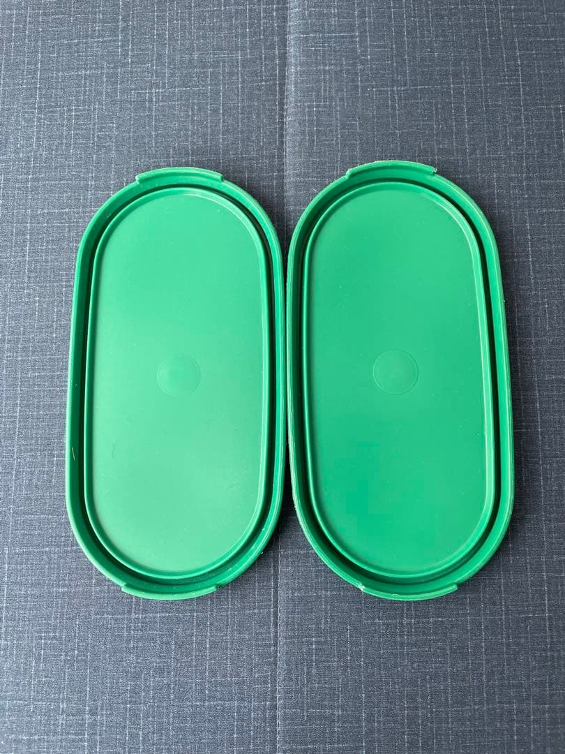 タッパーウェア　MMだ円　グリーン　12点セット　小口シール有り