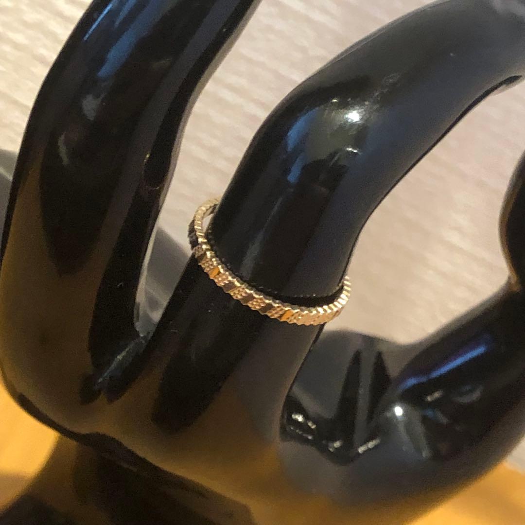 K18ギザギザリング　768H2601