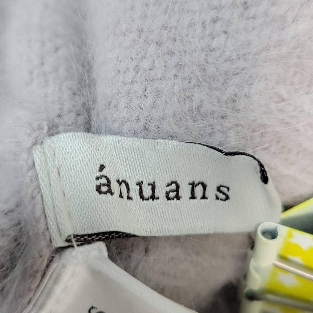 新品タグ付き☆アニュアンス　ラクーンボートネックニットプルオーバー　ファーニット