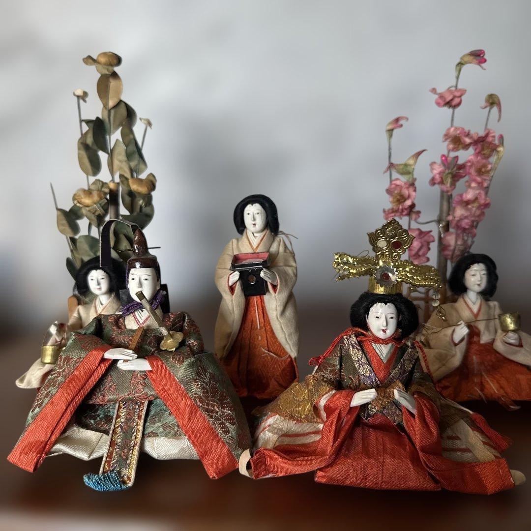 最終お値下げ❣️希少品　蔵出し　アンティーク雛人形セット ひな祭り