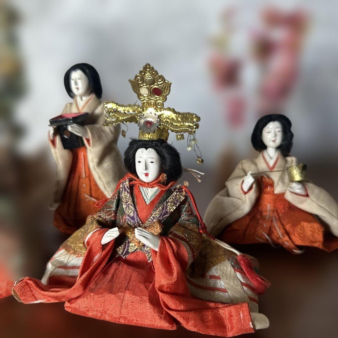 最終お値下げ❣️希少品　蔵出し　アンティーク雛人形セット ひな祭り