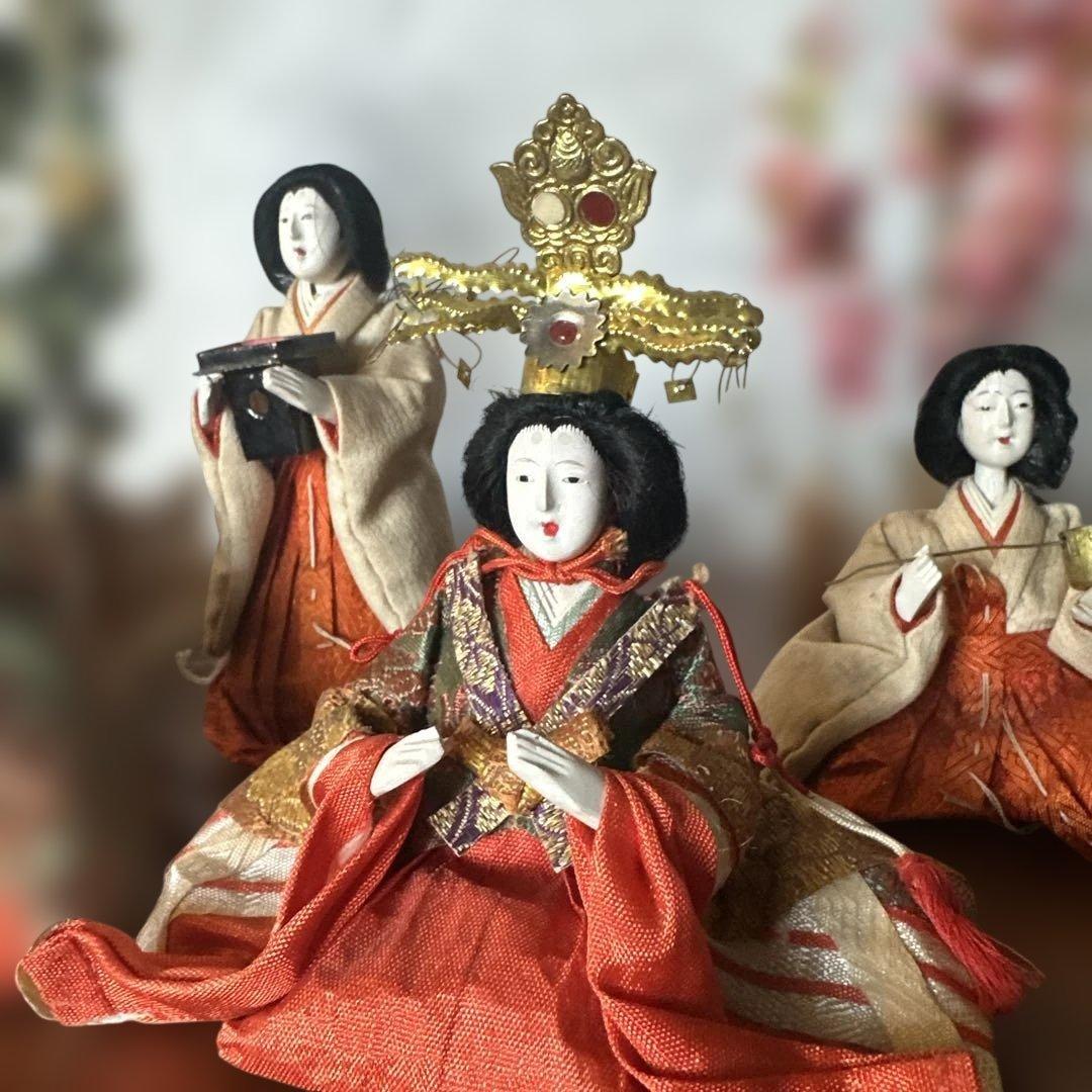 最終お値下げ❣️希少品　蔵出し　アンティーク雛人形セット ひな祭り