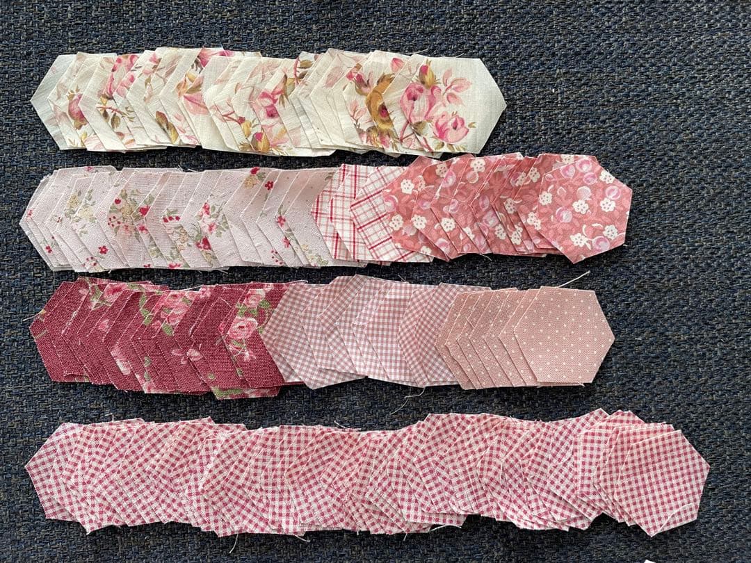 （369）ヘキサゴン 正六角形 パッチワーク 製作途中