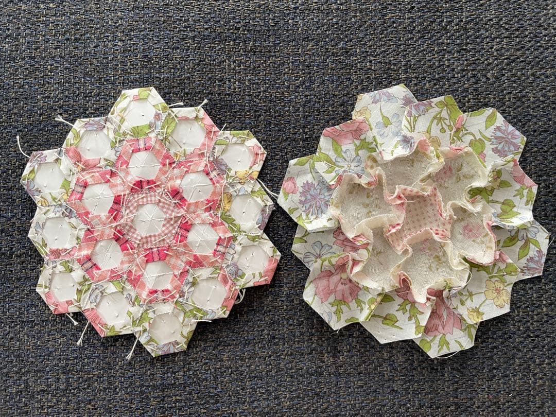 （369）ヘキサゴン 正六角形 パッチワーク 製作途中