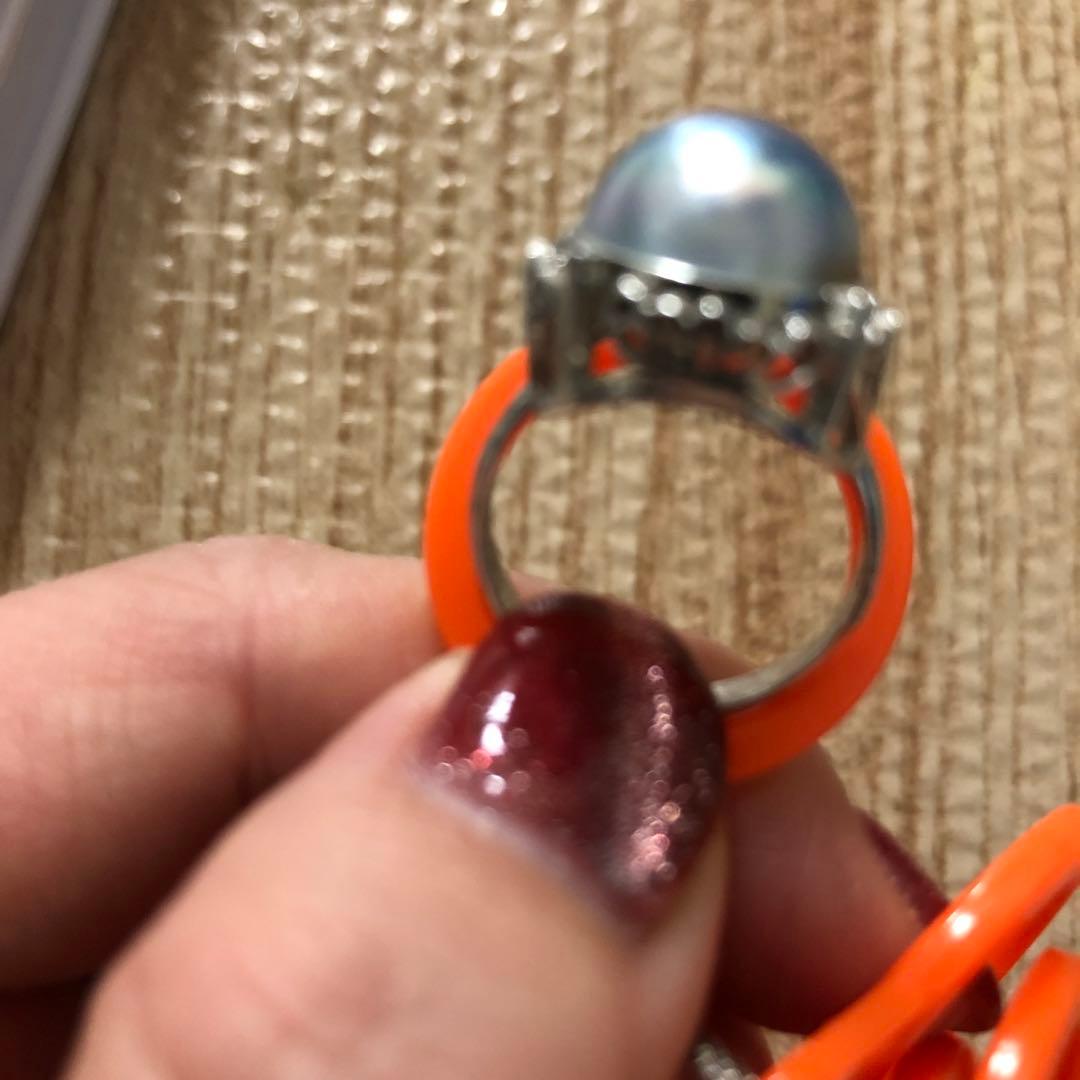 田崎真珠　マークあり　指輪　15号　シルバー