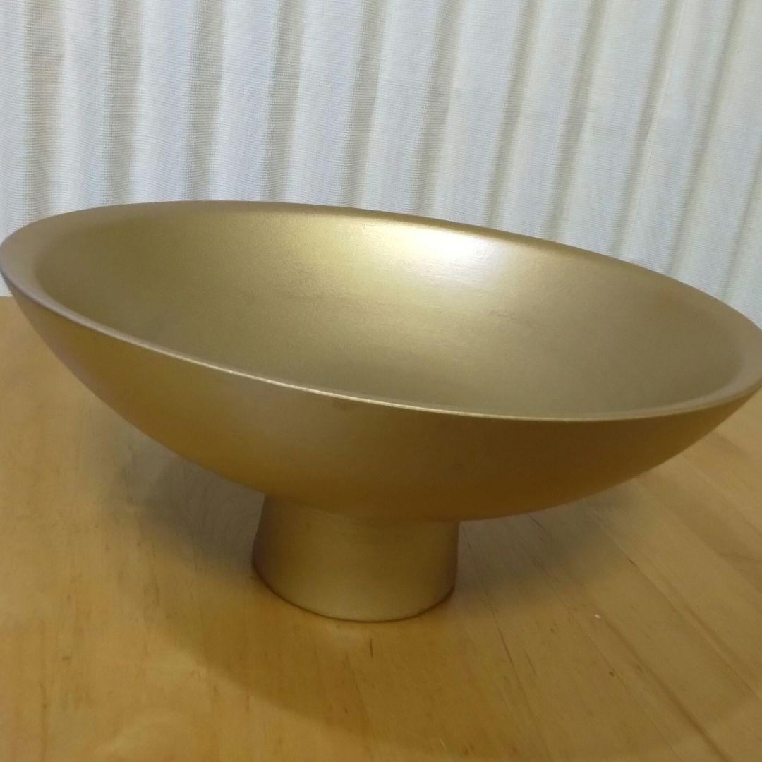 花器　花瓶　剣山　華道 水盤 金塗り ゴールド