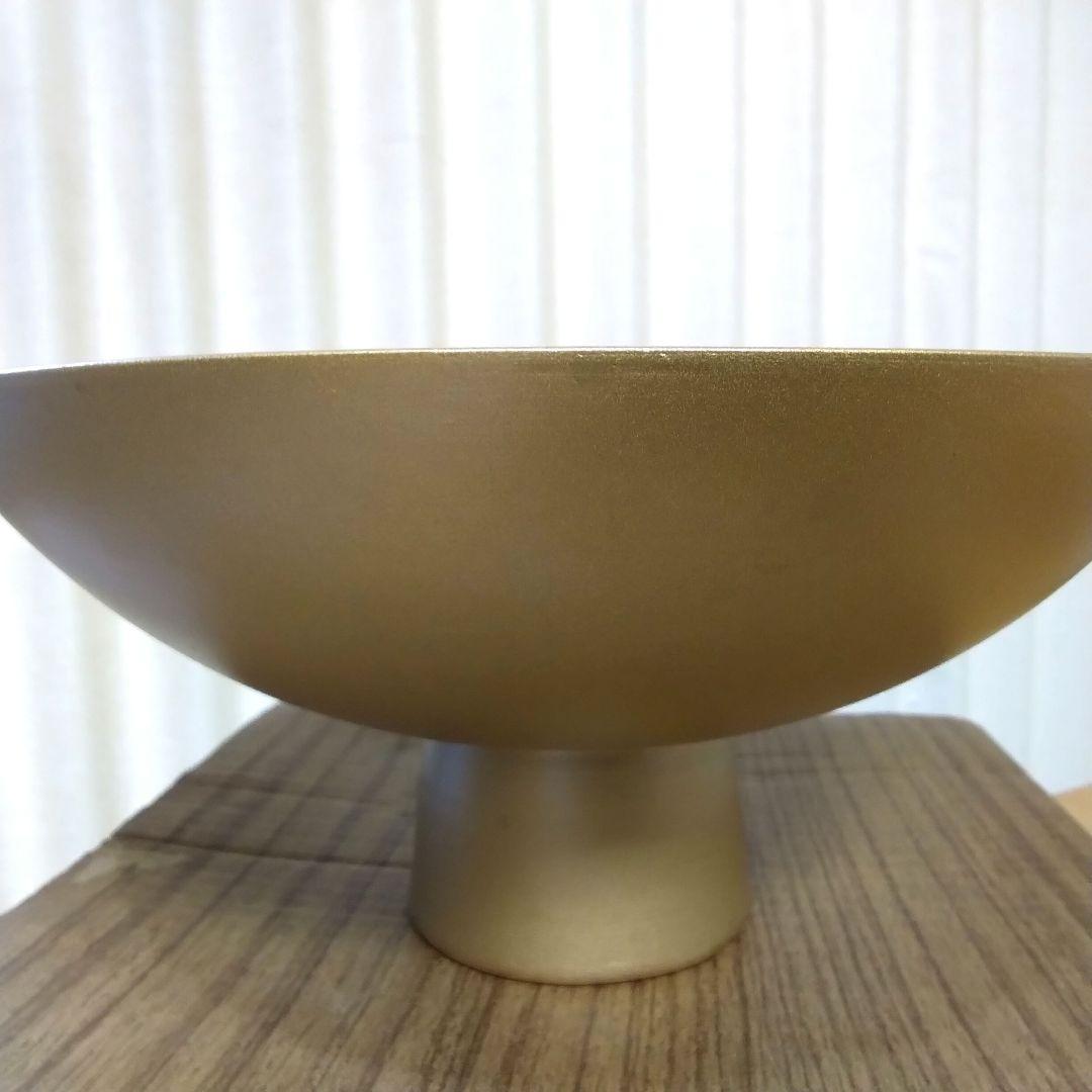 花器　花瓶　剣山　華道 水盤 金塗り ゴールド