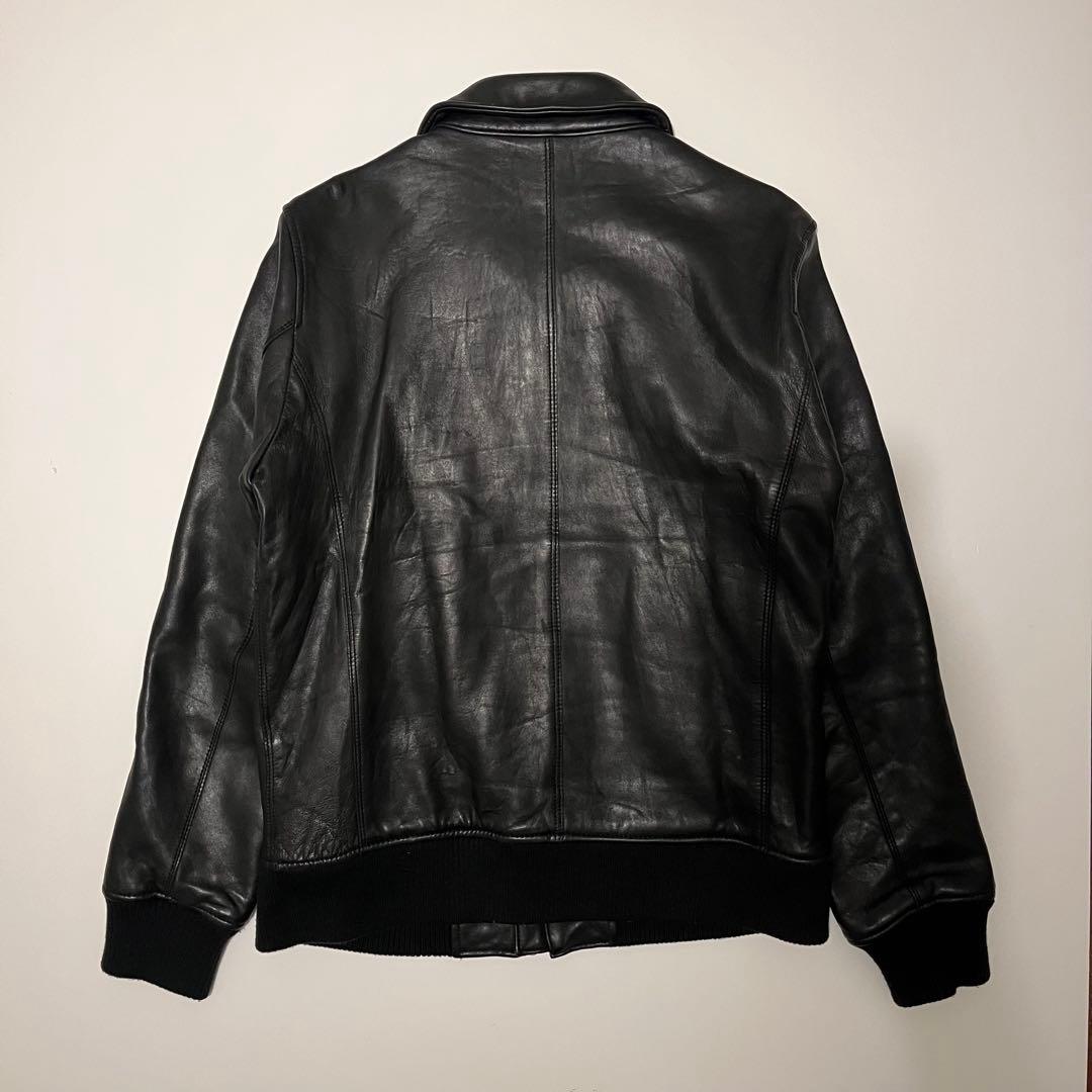 NANO UNIVERSE シープスキン ダブルジップ レザージャケット