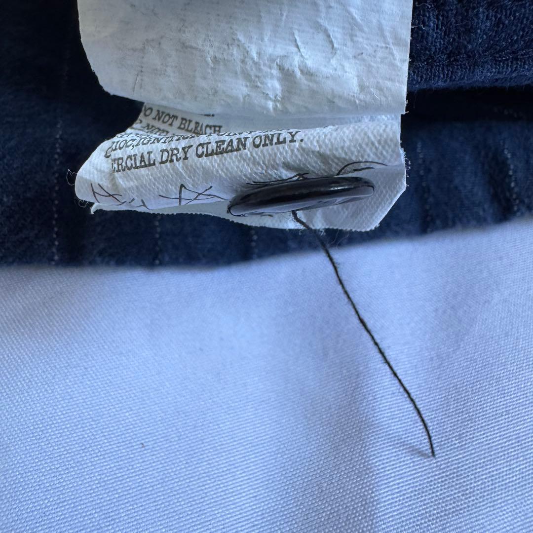 テンダーロイン　スタンドカラー　ワークシャツ　長袖　ストライプ　L ワッペン