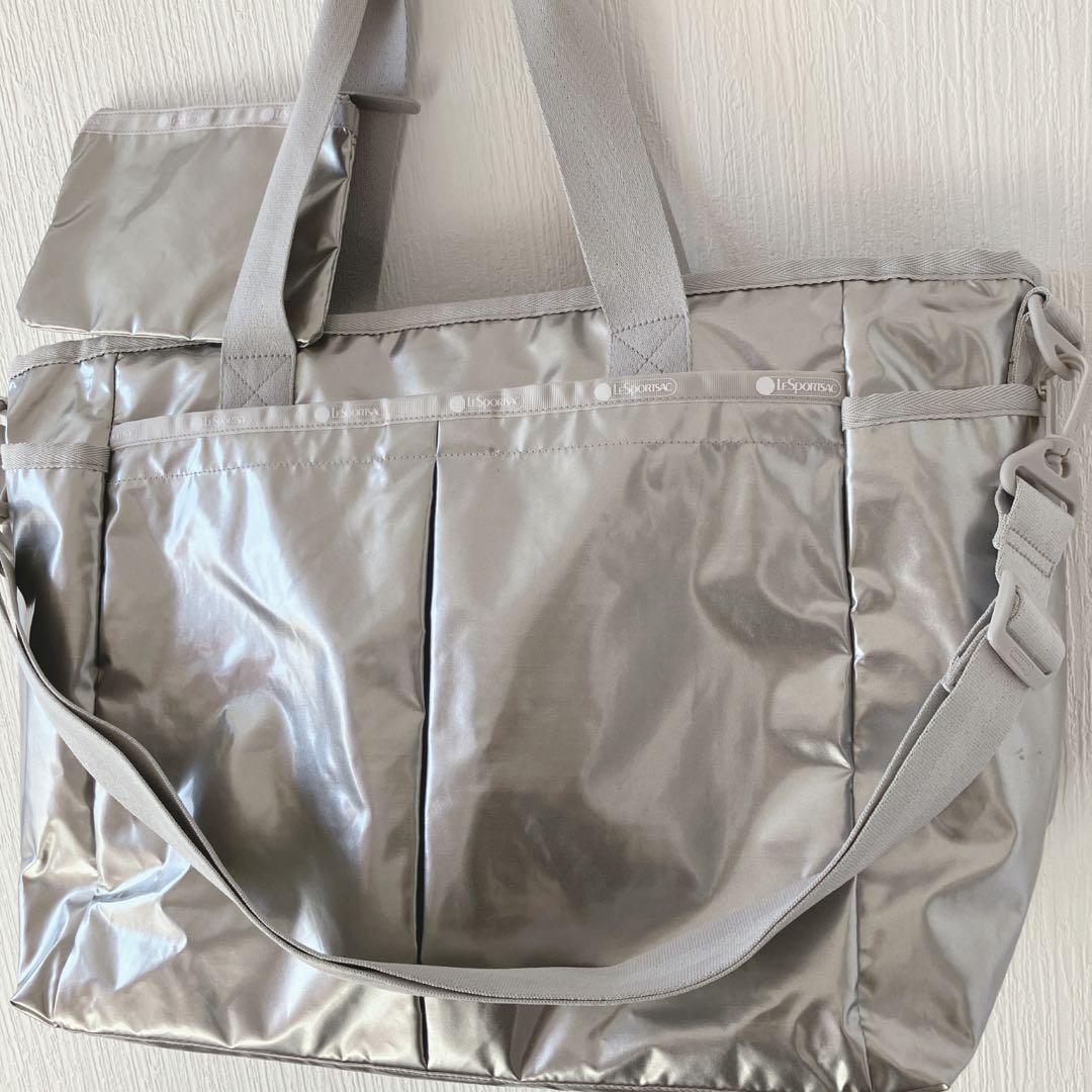 美品レスポートサック ひとりっぷ 2wayショルダーバッグ シルバー リュウセイ