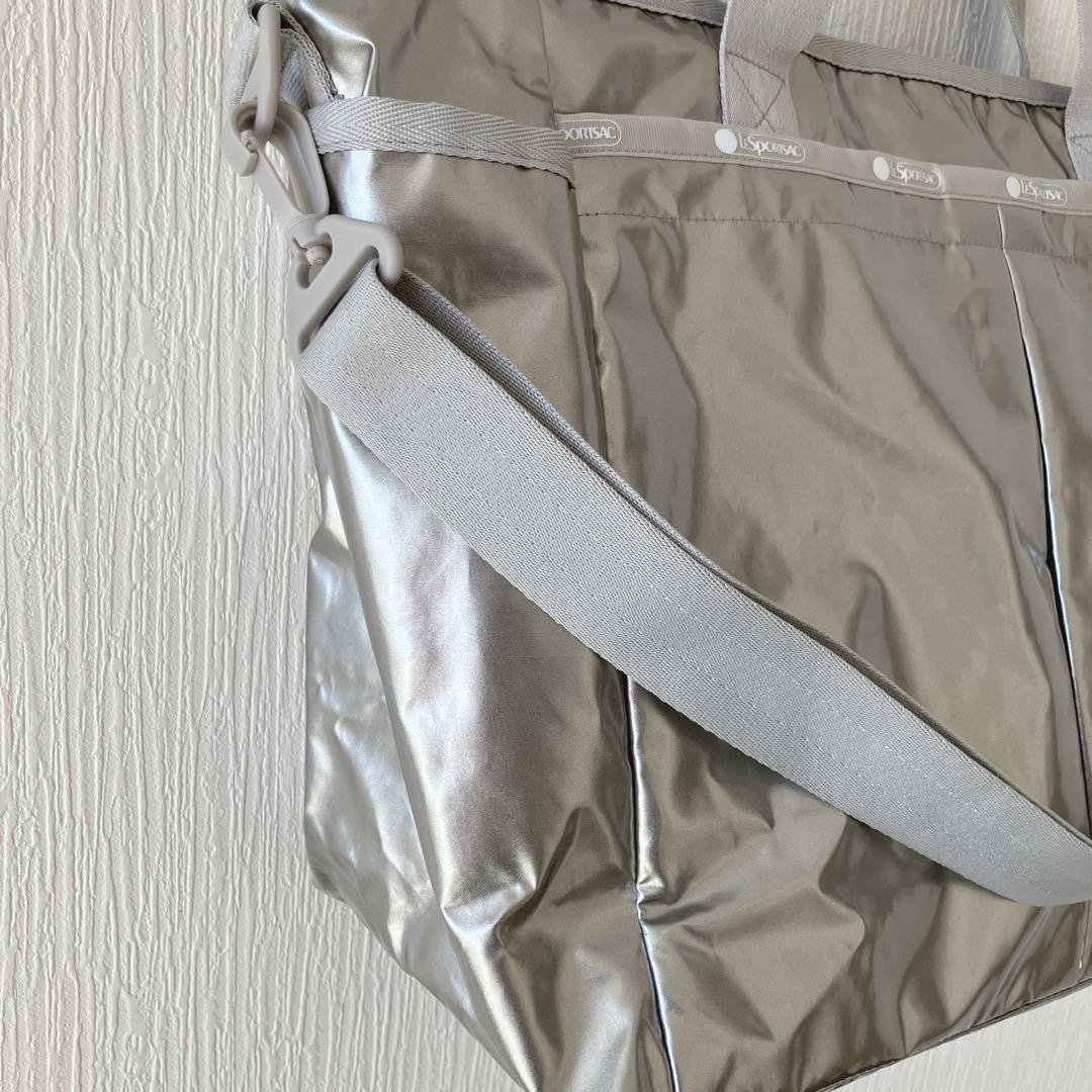 美品レスポートサック ひとりっぷ 2wayショルダーバッグ シルバー リュウセイ