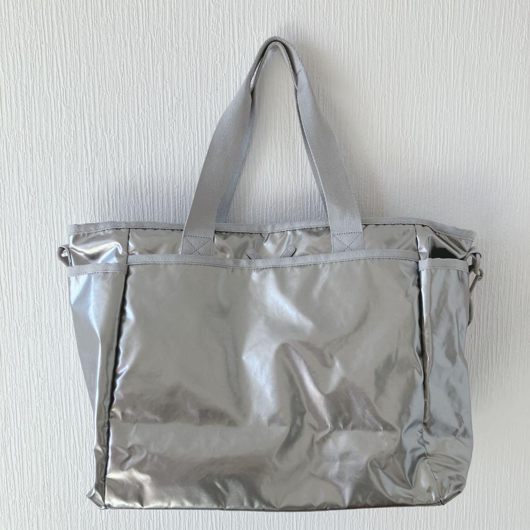美品レスポートサック ひとりっぷ 2wayショルダーバッグ シルバー リュウセイ