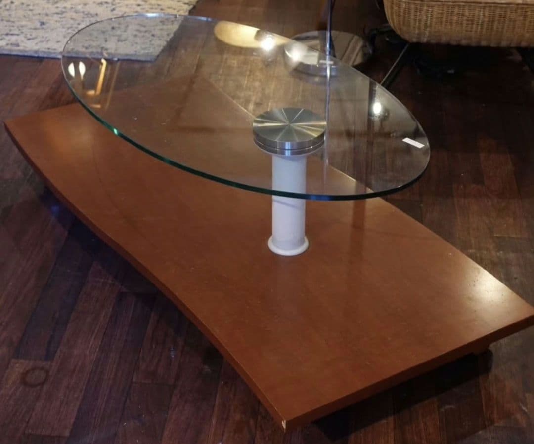 ガラスセンターローテーブル