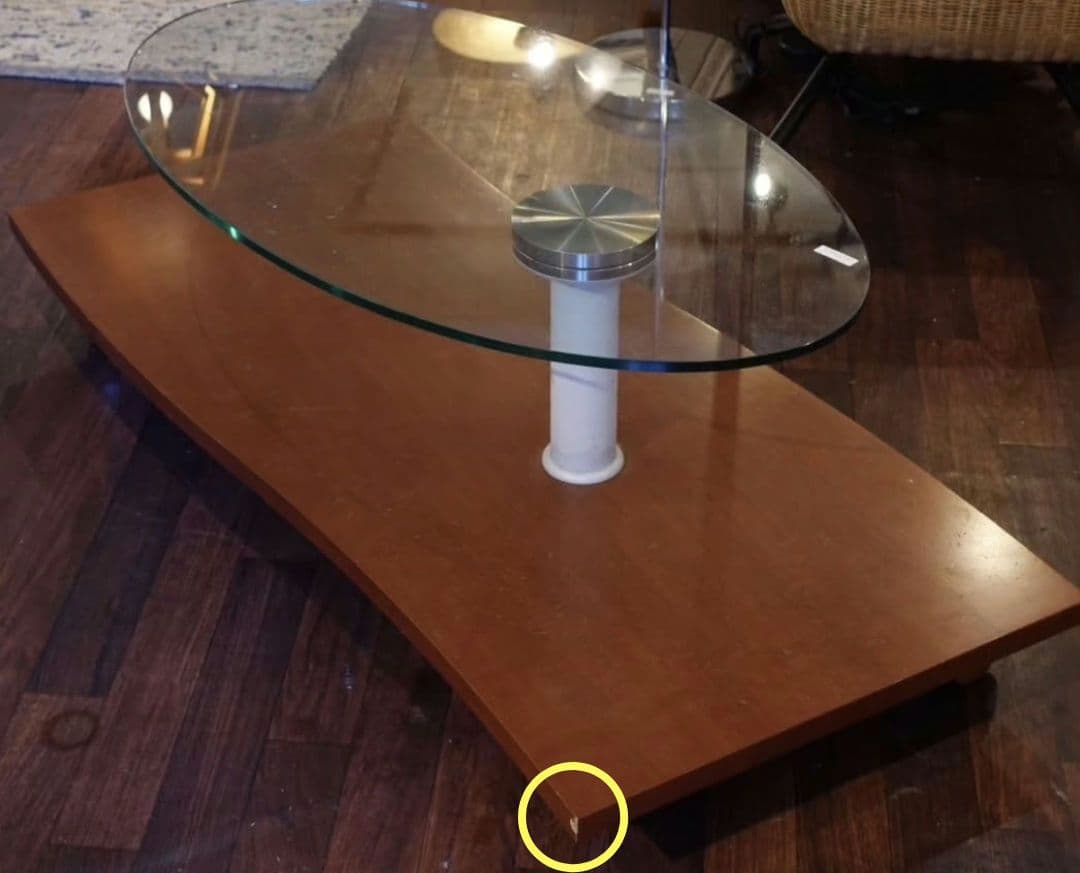ガラスセンターローテーブル