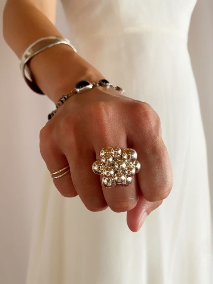 アンティーク ビンテージ 925 silver リング 指輪 9-11号 希少