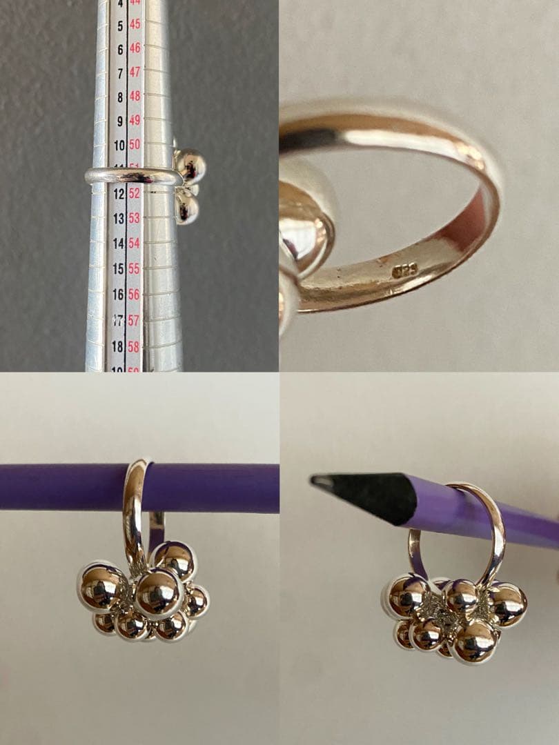 アンティーク ビンテージ 925 silver リング 指輪 9-11号 希少