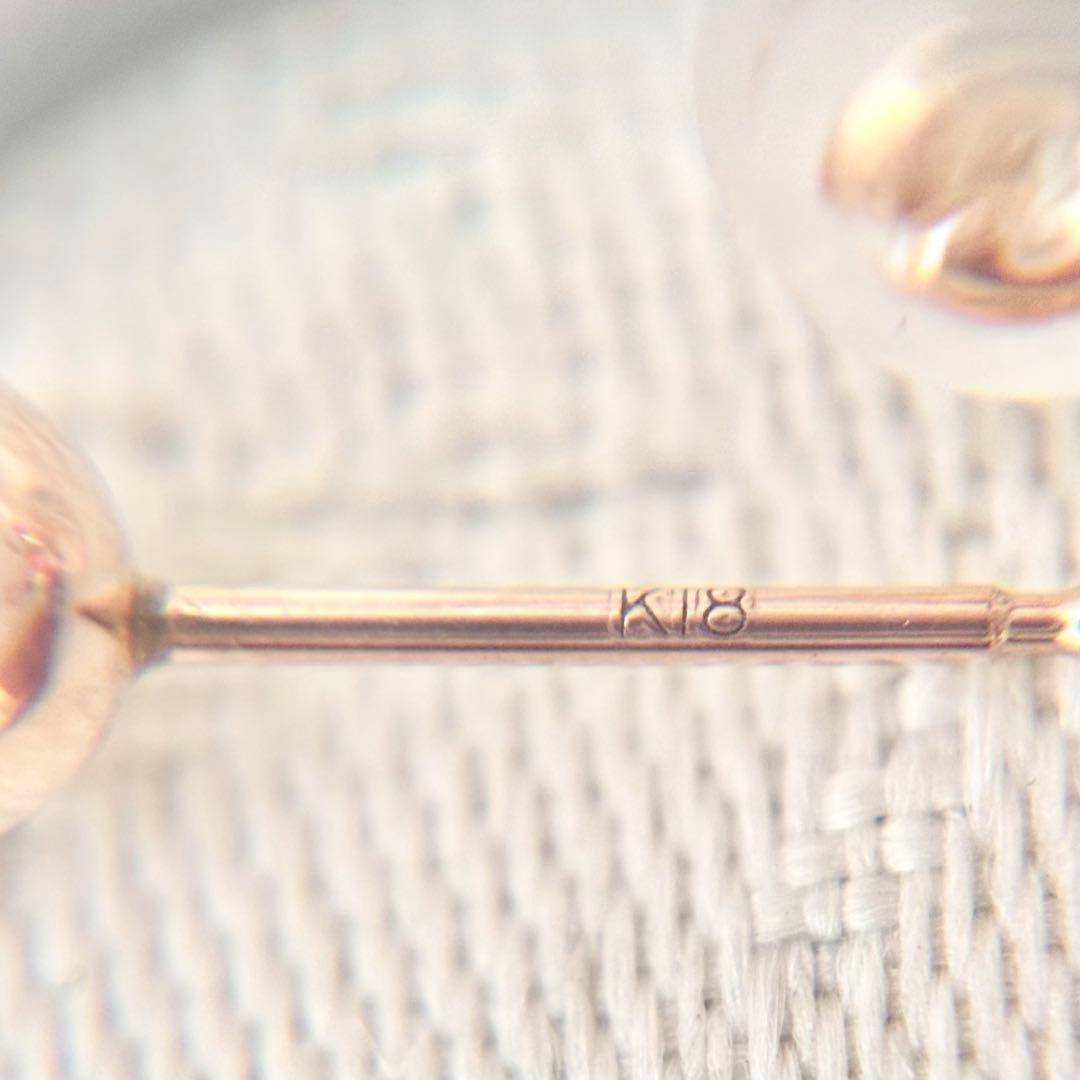 k18PG 丸玉 ピアス 4ミリ