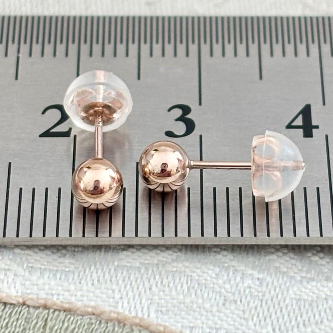 k18PG 丸玉 ピアス 4ミリ