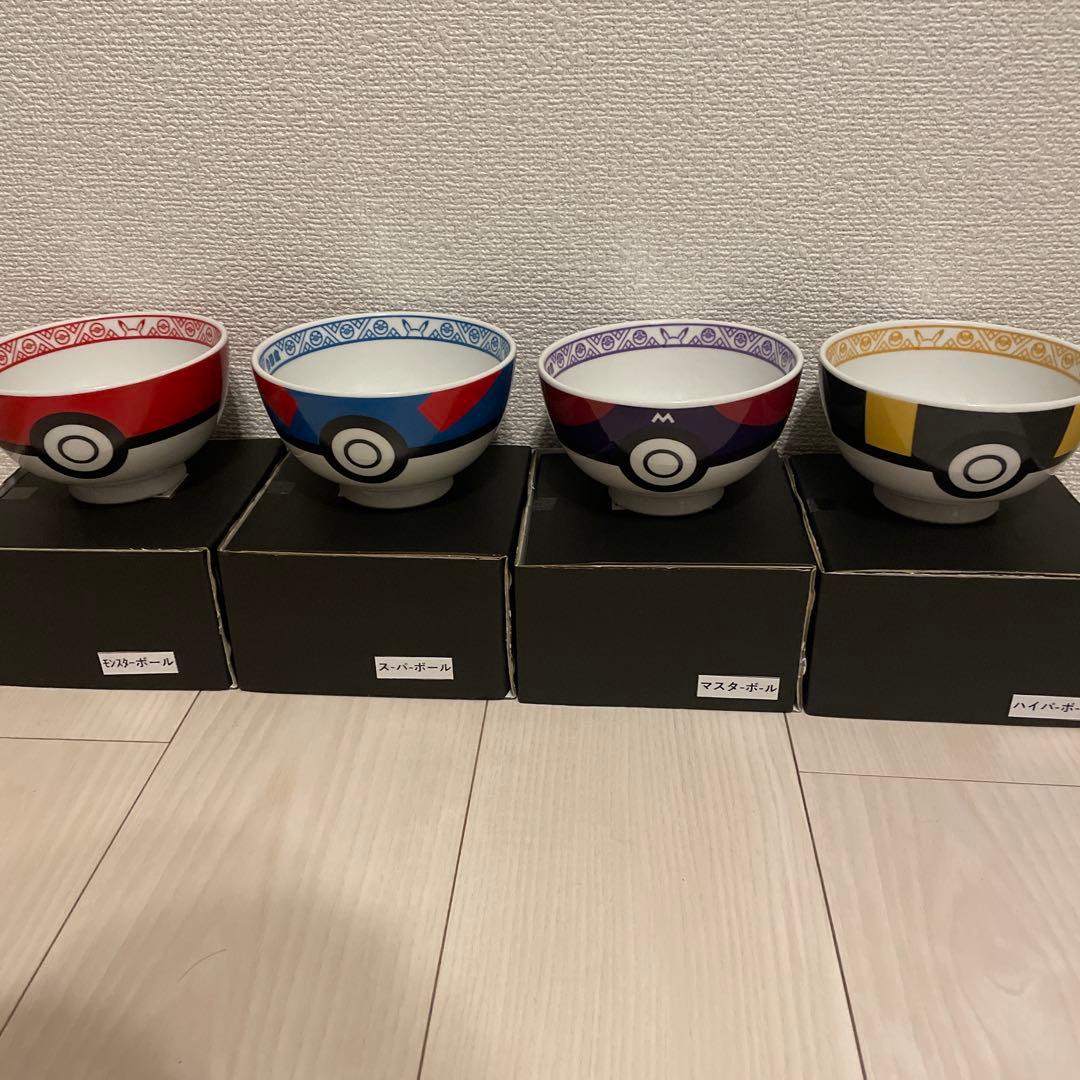 吉野家ポケモンどんぶり4個セット 有田焼