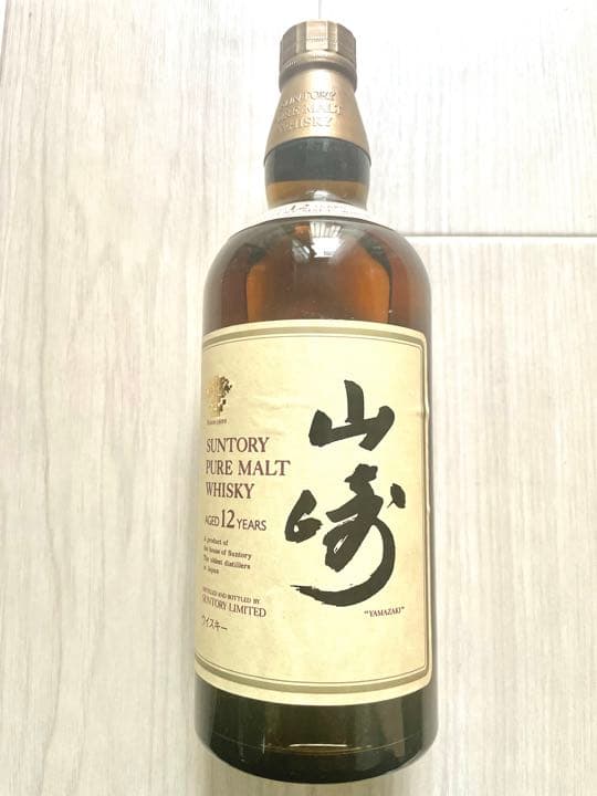 【箱付】サントリー ピュアモルトウイスキー 山崎12年　木箱　未開栓　特級