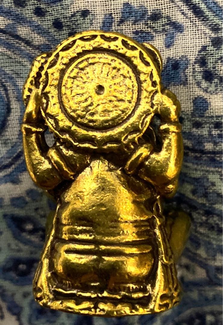 半端ない最強金運神！本場チベット製ガネーシャ　坐像　祈祷済み