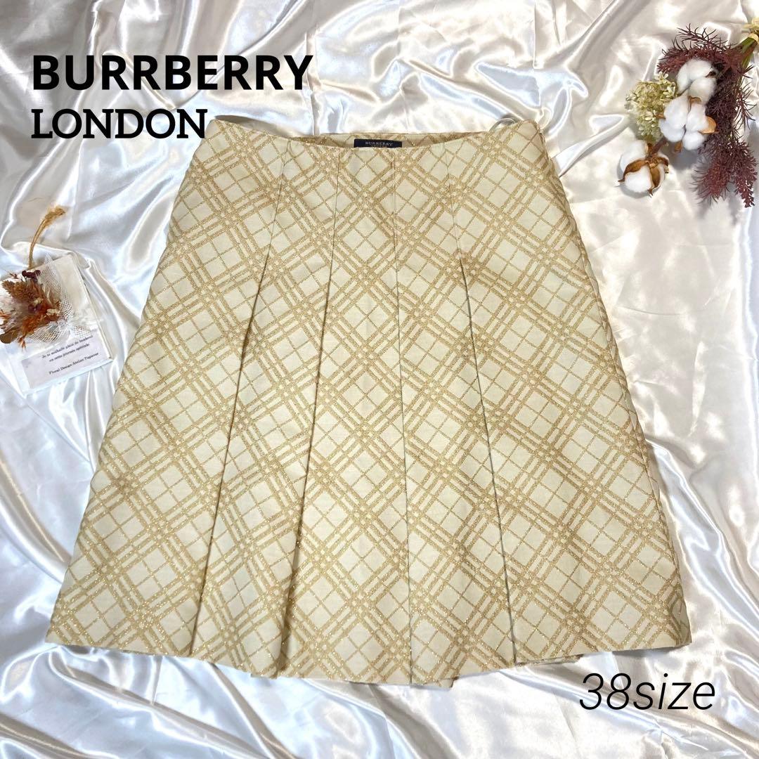 極美品✨BURRBERRY LONDON ミディスカート　チェック　ウール混