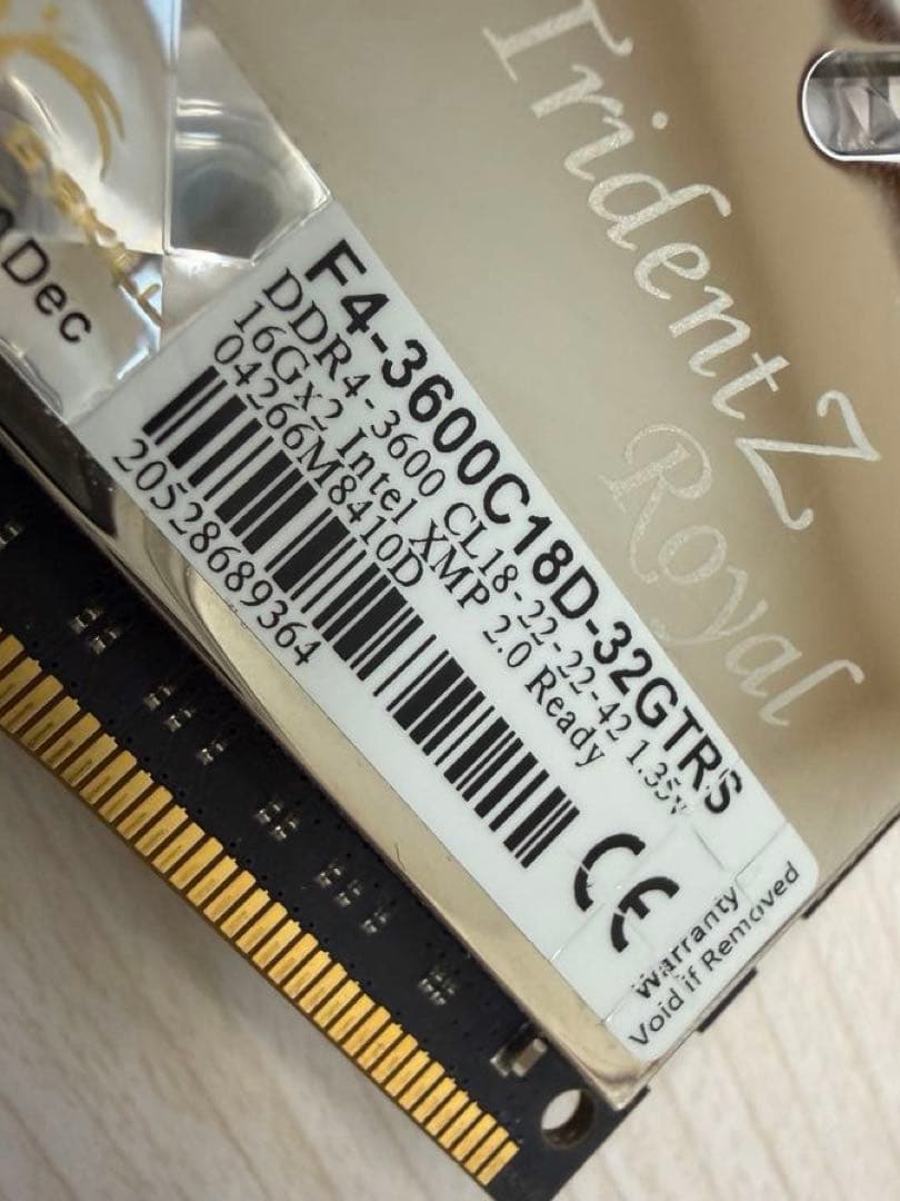 G.Skill Trident Z 16GB×4枚 DDR4 3600MHz