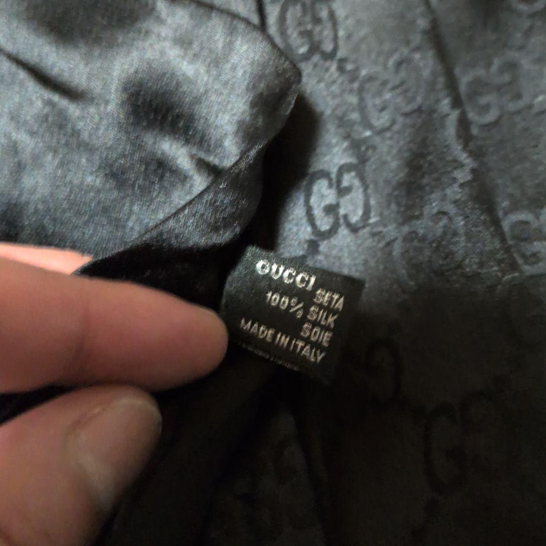 美品　ブラック　グッチ　ストール　マフラー