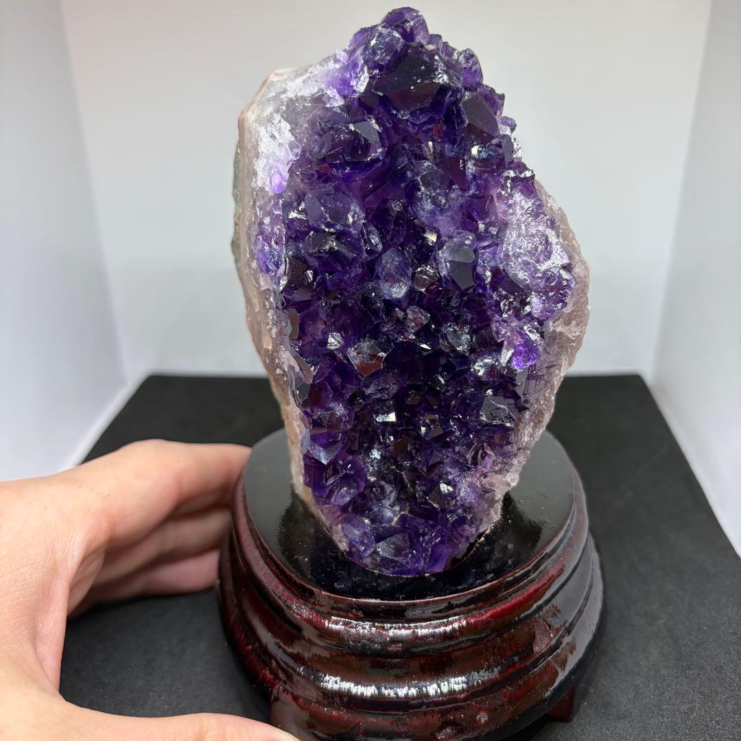 205天然石アメジストクラスター 【台座付き】