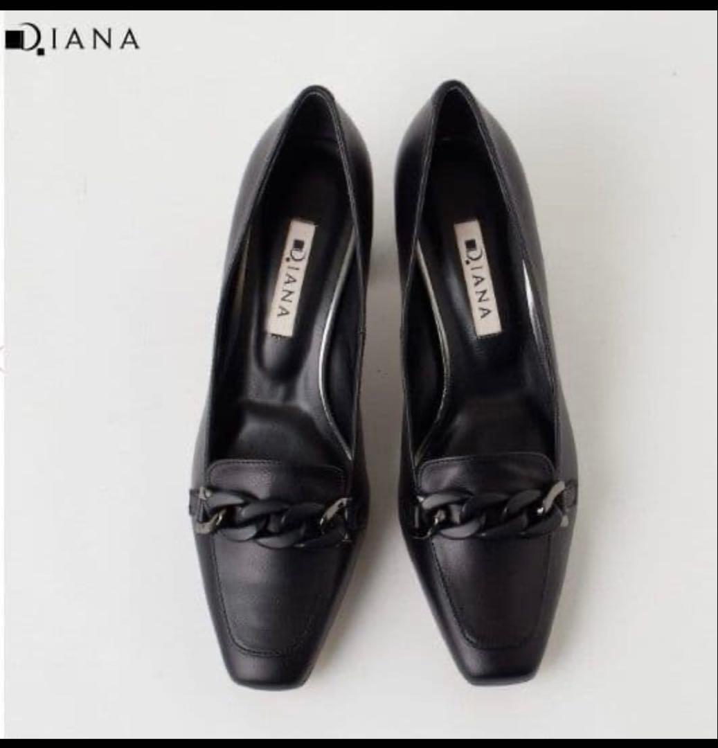 DIANA　ヒールアップローファー　23.0　クロスムース