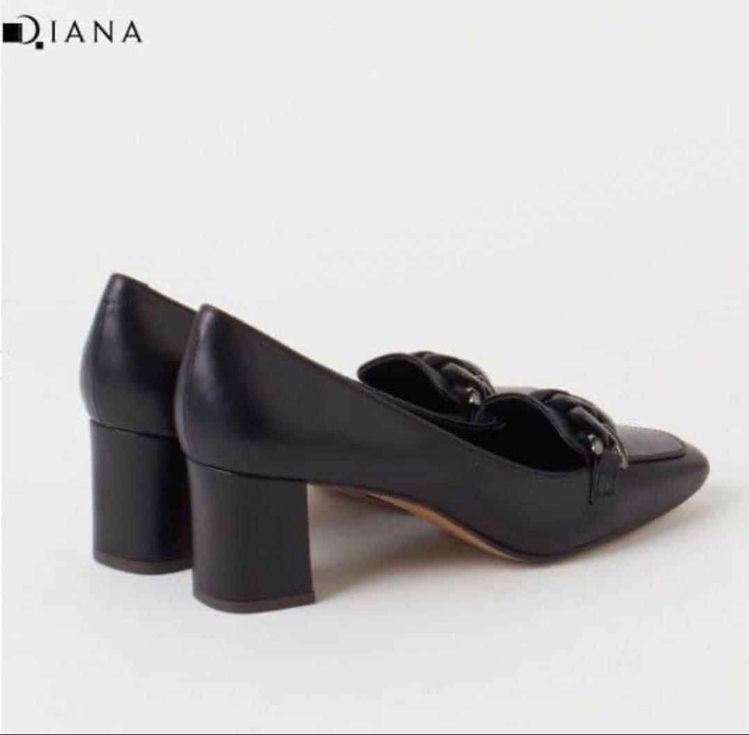 DIANA　ヒールアップローファー　23.0　クロスムース