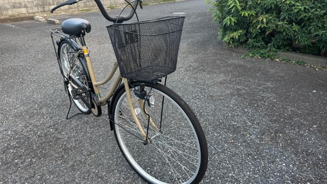 【美品】ママチャリ 26インチ 変速なし ベージュ 2ヶ月使用