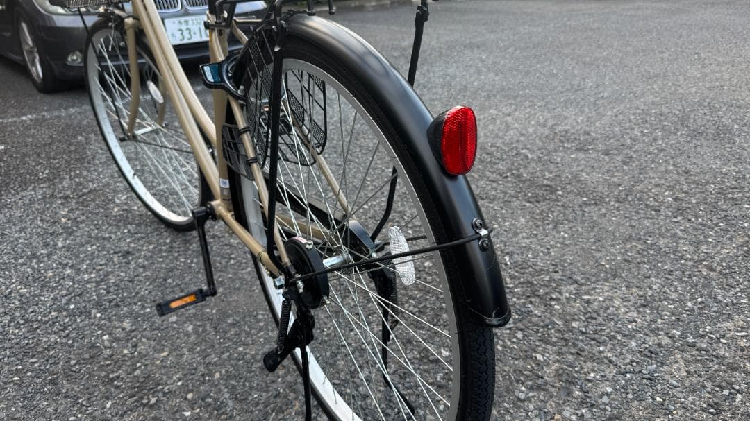 【美品】ママチャリ 26インチ 変速なし ベージュ 2ヶ月使用