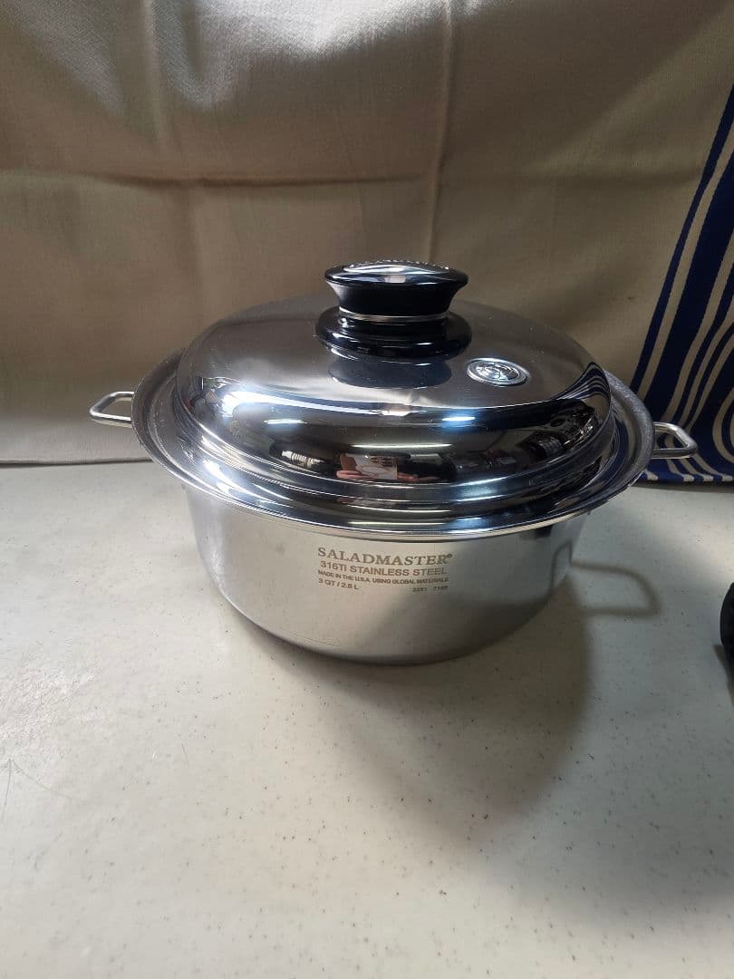 サラダマスター(SALADMASTER) ３QT 深型鍋　&　蒸し器　Set