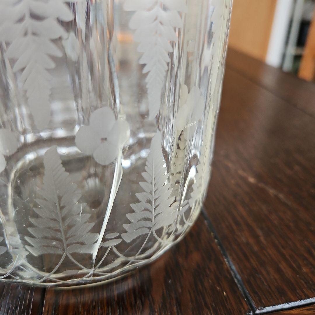 ワケ有り‥アンティークガラスビスケットジャー