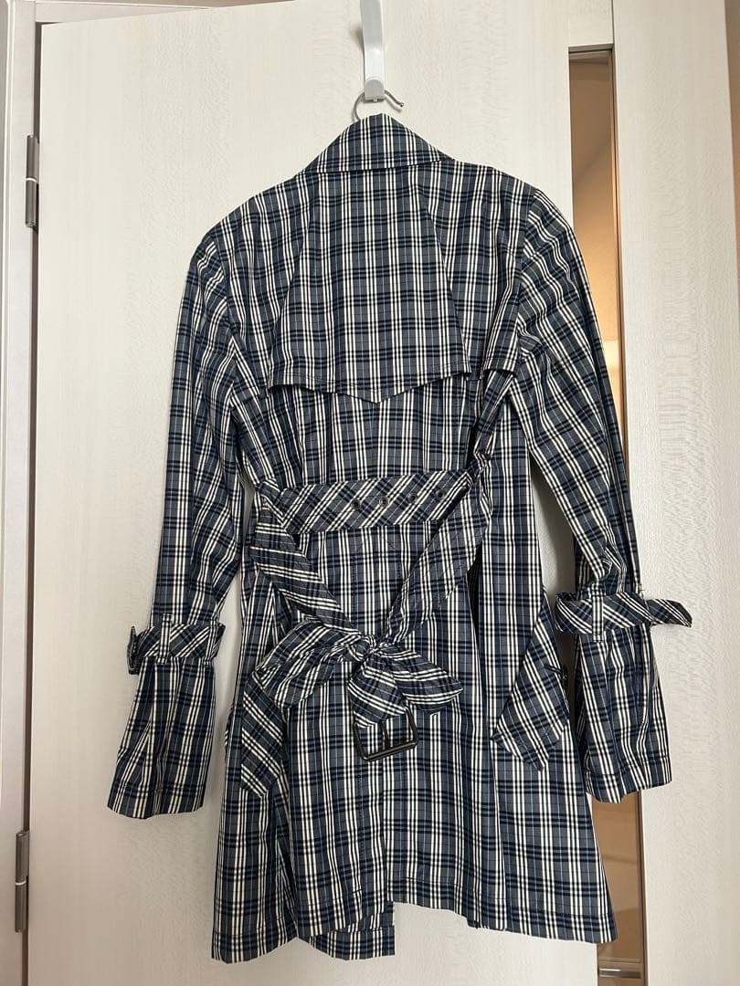 バーバリー　ブルーレーベル　チェック柄トレンチコート