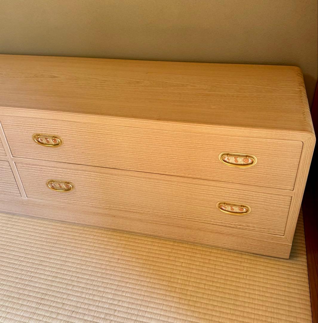 最高級 総桐 帯箪笥 特注 低め横型 美品 着物箪笥 和タンス