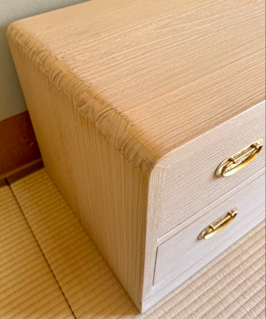 最高級 総桐 帯箪笥 特注 低め横型 美品 着物箪笥 和タンス