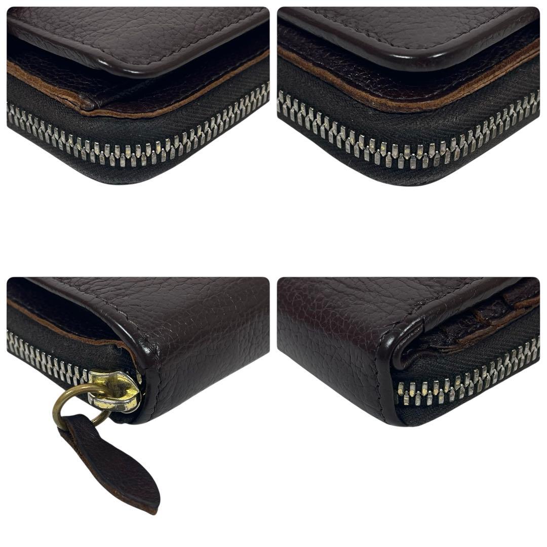 イルビゾンテ　二つ折り財布　ラウンドファスナー　コンパクトウォレット　本革　ロゴ